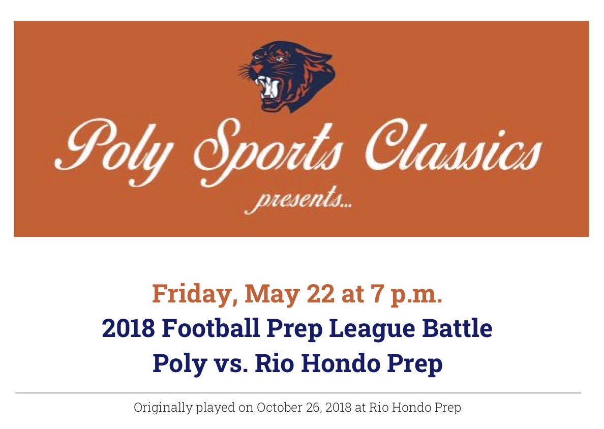 PolyAthletics's tweet photo. Don't forget to tune in tonight at 7pm for this week's Poly Sports Classics!
https://t.co/5xK8z9YgkP

Be sure to subscribe and click the bell icon to receive notifications. https://t.co/kHceU2nTgU
