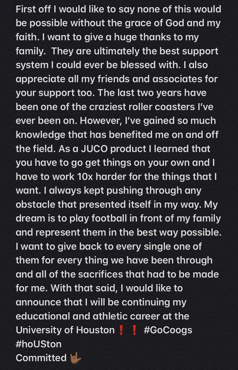 A_JR20's tweet photo. What’s up H-Town❗️🤘🏾💯 #GoCoogs @Holgorsendana @Doug_Belk @ZacEtheridge4 @coachbrianearly @Rob_Sellers_ https://t.co/ULOlbJYDAU