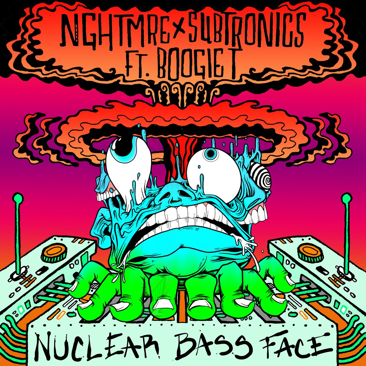 Subtronics's tweet image. NUCLEAR BASS FACE WITH @NGHTMRE AND @boogietmusic OUT 5.29