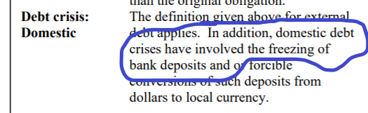 11/ ABL says that we need to avoid domestic default. The academic study says that domestic default INCLUDES freezing people's deposits. The ABL Plan includes harsher capital controls, so the ABL Plan itself assumes domestic default...