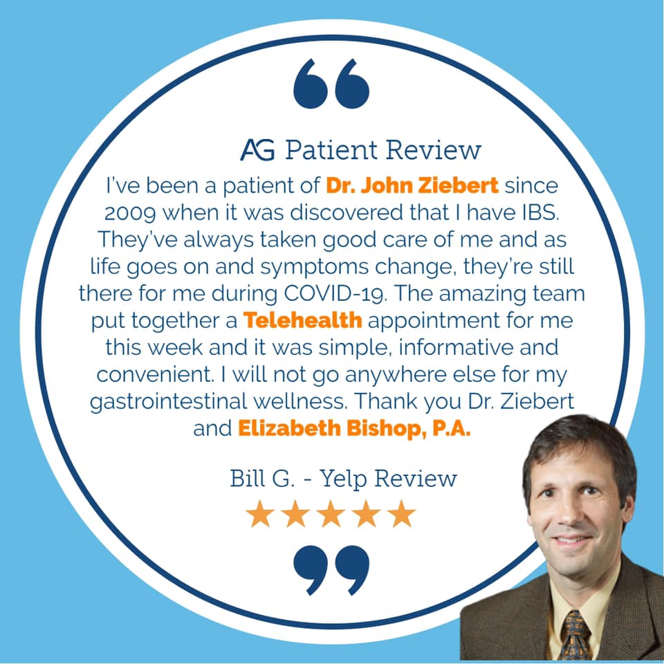 AustinGastro's tweet photo. Check out this stellar review from one of Dr. John Ziebert’s patients! We're happy to hear about the care you received through #telehealth. Thanks, Bill, for sharing your experience! #atxforatx #atxdoctors #gidoctors https://t.co/X9JJsYGzEC