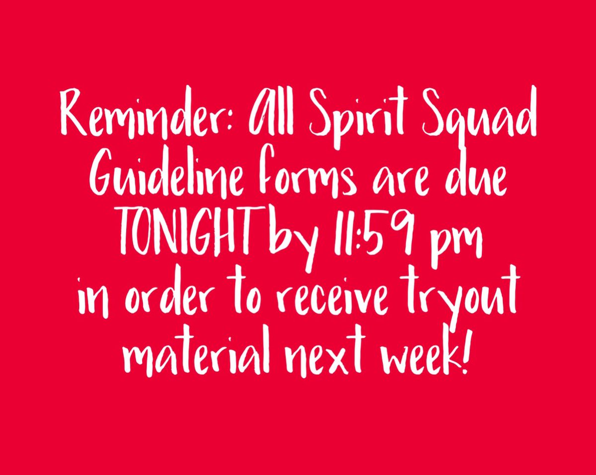 Don’t forget to get your signed forms in! We’d hate for you to miss tryouts! #GoStagsGo