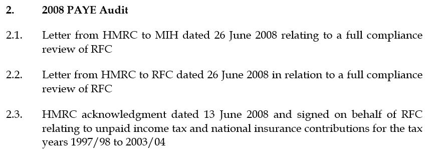When did RFC last win honestly? Interesting question and no easy answer.The extract below is from the Index to the Rangers data room in shows deliberate non-payment of tax in 1997/98. (HMRC couldn't have gone back to 1997 in 2008 for unintentional or careless non-payment).  https://twitter.com/coy1971/status/1263768800647950336