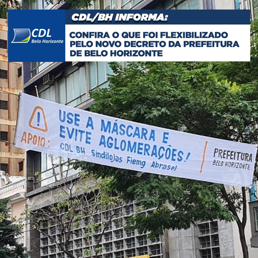 CDLBH's tweet image. Prefeitura de Belo Horizonte estabelece os critérios para a abertura gradual e segura dos setores que tiveram as atividades suspensas em decorrência das medidas para enfrentamento e prevenção à epidemia causada pelo novo coronavírus. Confira no link: bit.ly/36meORv