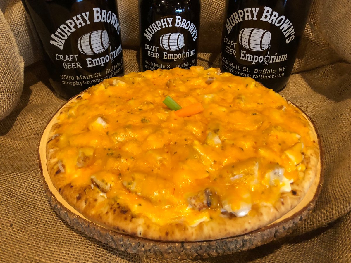 murphybrowns1's tweet photo. Our 12 inch round Buffalo Chicken Wing Pizza! 🍕 https://t.co/2Zxp5FLY0Z