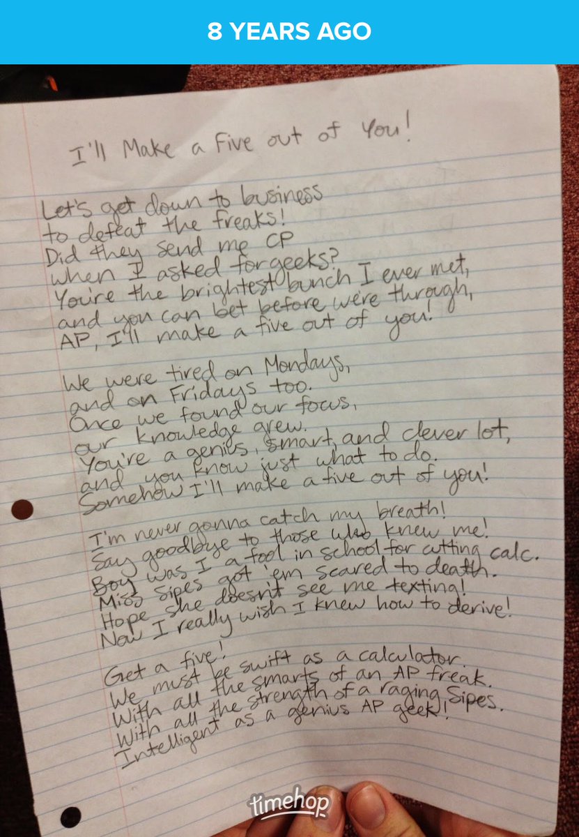 sam_murdock7's tweet photo. ⁦@TheCalcoholic⁩ check out my calc AP test song from 8 years ago 😂😂 https://t.co/K14ZrlUYRd