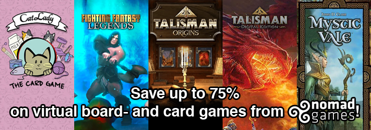 #GamesWorkshop'un ünlü kutu oyununun PC versiyonu #Talisman'ı tüm eklentileriyle birlikte satın alın! Ayrıca #Warhammer 40k türevi The Horus Heresy, Fighting Fantasy maceraları, güzel güverte inşa oyunu Mystic Vale ve daha fazlasına hemen sahip olun! bit.ly/3e4PodA