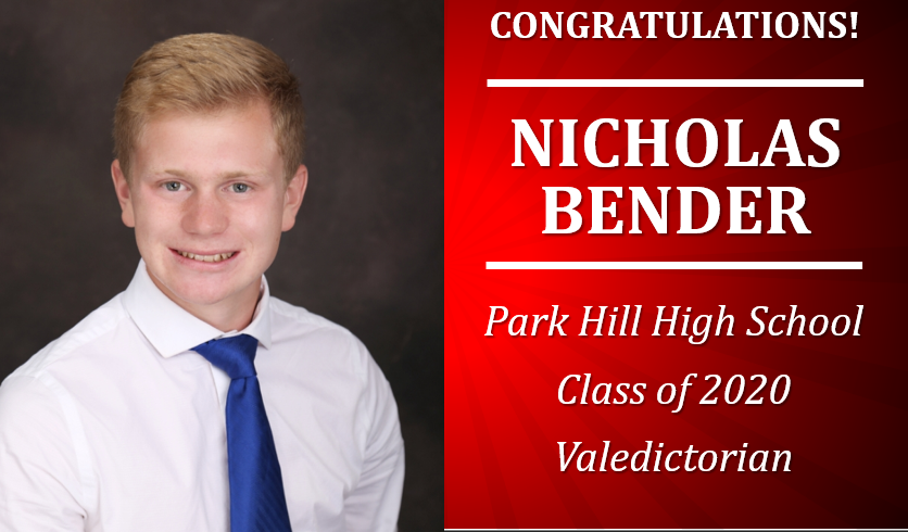 WeAreParkhill's tweet photo. Congratulations to Nicholas Bender!
Park Hill High School 
Class of 2020 
Valedictorian! https://t.co/Y4gFlAGonZ