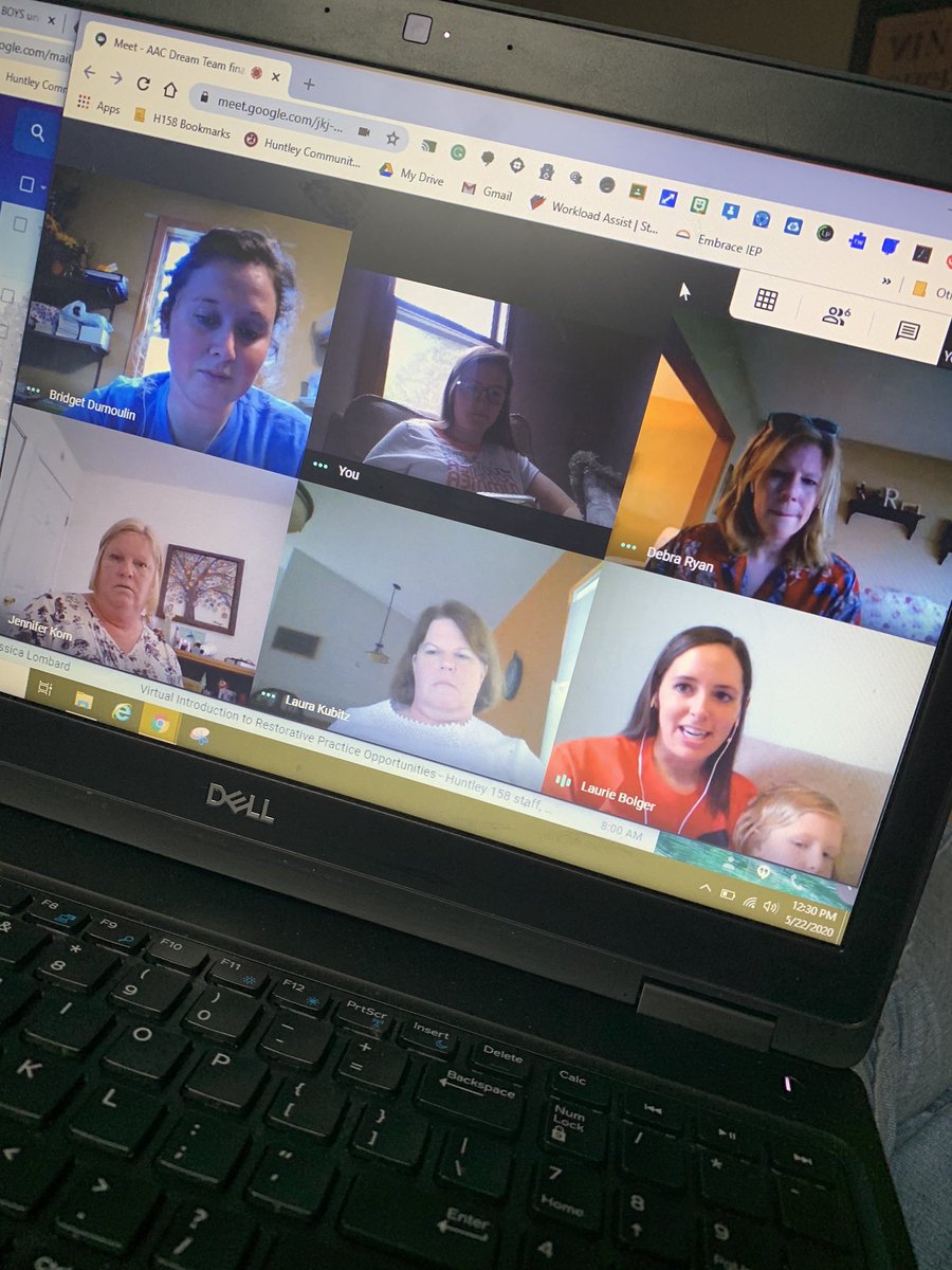 D158SLP's tweet photo. The D158 SNAP SLP “Dream Team” net today to discuss all things AAC, remote learning, parent training, and tons more collaborative discussions!  #D158SLP #D158 https://t.co/GpHRGcws4D