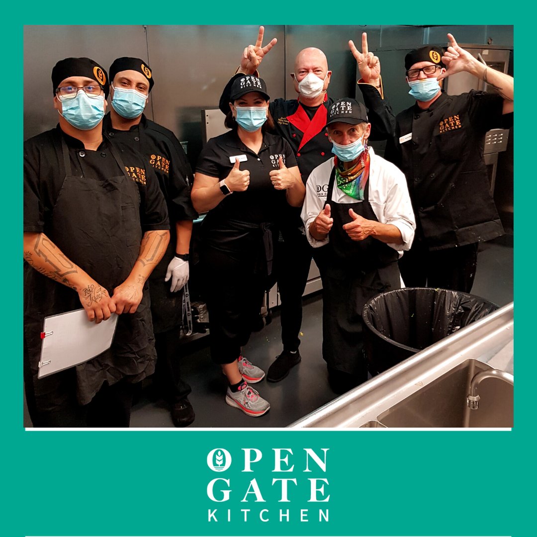 OpenGateIntl's tweet photo. Open Gate Kitchen welcomed a very special guest yesterday, Sir Chef Bruno Serato!  Chef Bruno stopped by to encourage our OGI graduates and current OGK staff. Thank you Chef Bruno for your support of OGI over the years and for your commitment to our Orange County community. https://t.co/xNdnfZA6PB