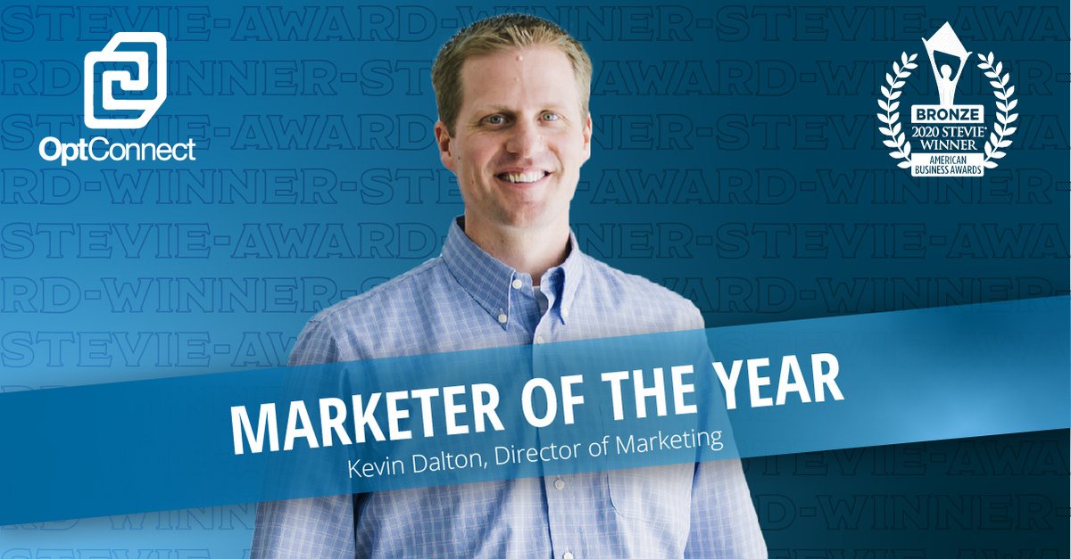 OptConnect's tweet photo. Today we are proud to announce that Kevin Dalton, Director of Marketing at OptConnect, has won a Bronze Stevie in the American Business Awards for Marketer of the Year. Congratulations Kevin! 🏆 please click the link below to read the full release! 
https://t.co/ulx1hm592c https://t.co/hNuXBLWz2l