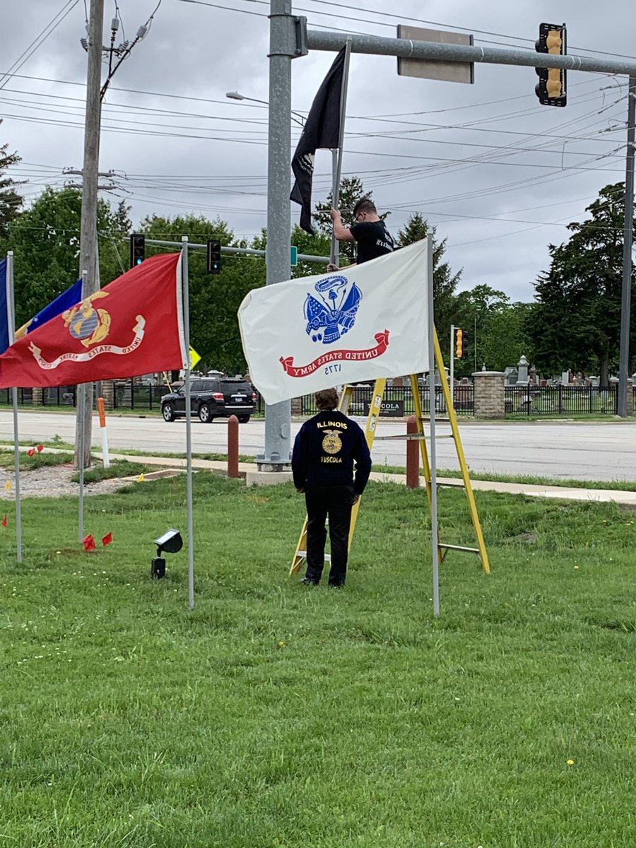 TuscolaAg's tweet photo. Some pictures from the flag hanging yesterday at Ta’Carbon 💙💛 https://t.co/Mg5SBJH5Y4
