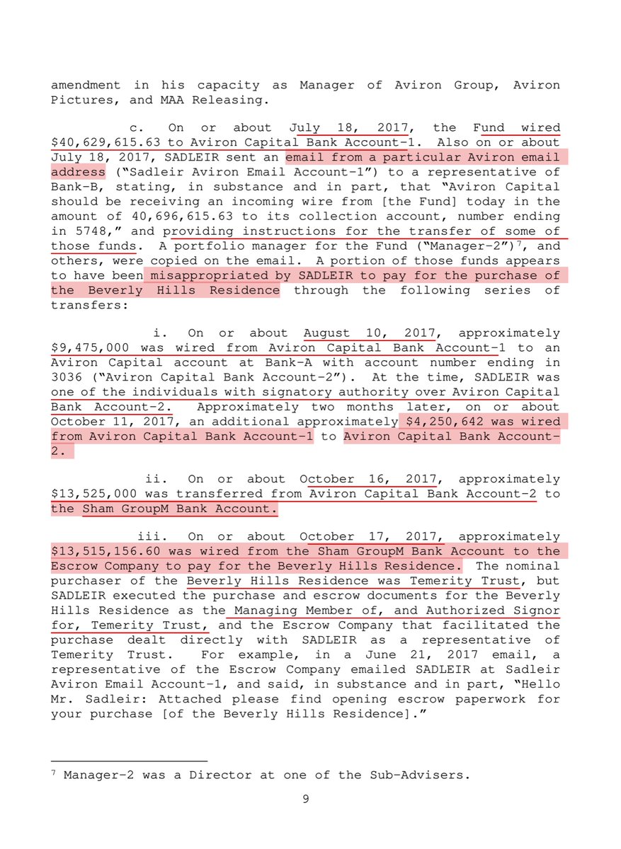 “...the Fund wired $40,629,615.63 to Aviron Capital Bank Account-1”footnote of IT employee # 1 IMPORTANTMAA Releasing LLCAviron 1601 LLCAviron 1701 LLCAviron 1702 LLCAviron 1704 LLCAviron 1705 LLCAviron 1706 LLCAviron 1801LLCAviron Capital https://www.justice.gov/usao-sdny/press-release/file/1278501/download