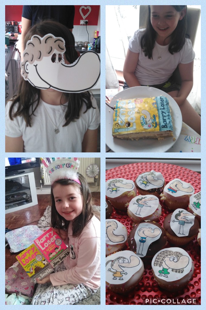 ceririse's tweet photo. @BarryLoser when in lock down and your daughter wants a Barry Loser theme birthday. https://t.co/AD6zM7qkRy