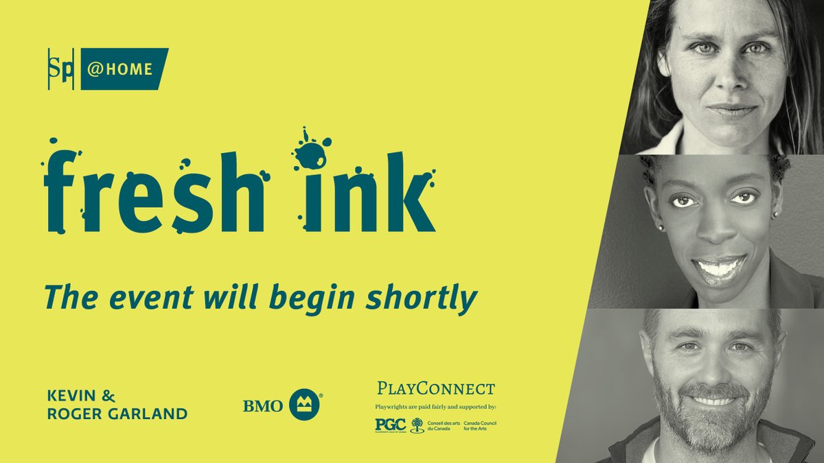 Soulpepper's tweet photo. We're just about LIVE for Fresh Ink #spAtHome! Make sure to send your questions for the playwrights to questions@soulpepper.ca or tweet us #spFreshInk. We love to hear your comments π
https://t.co/VwOksrBsiw https://t.co/aoMKFDT3cO