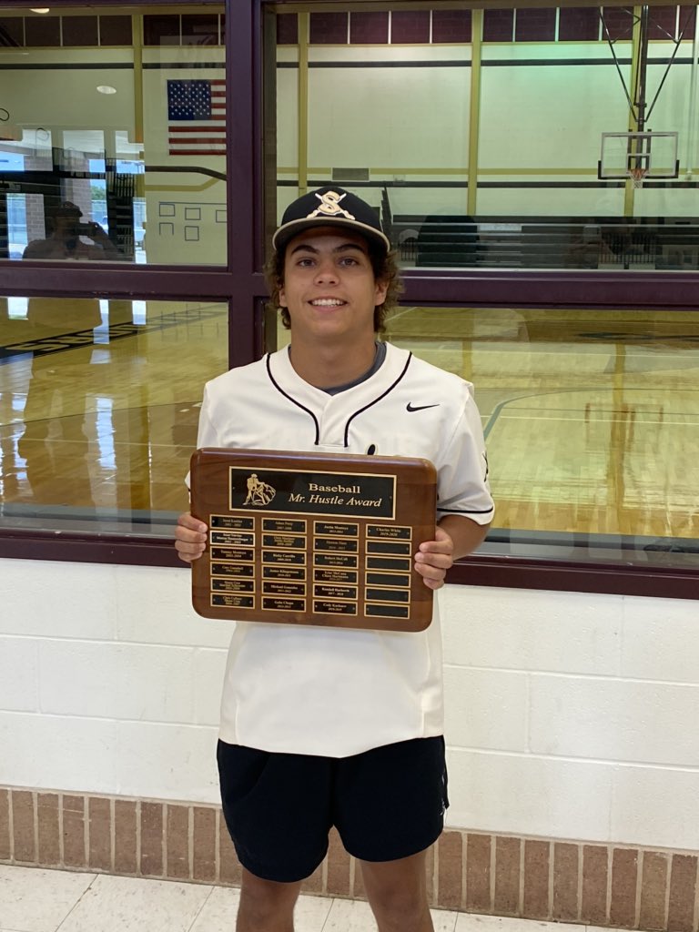 matbaseball2's tweet photo. The Mr. Hustle award goes to a player who displays great effort, grit, determination, and attitude. It’s an “intangibles” award, and Charles White displayed these traits every day. We enjoyed having him with us and look forward to seeing what is in store for him @Clwhite_10 https://t.co/Gvql9NjDPg