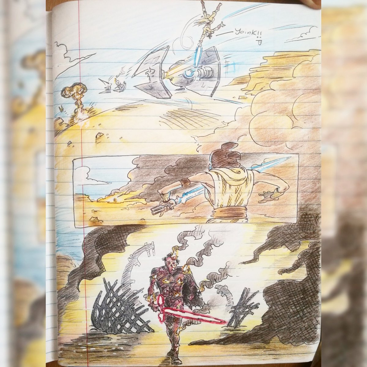 yt_doodles's tweet photo. "Musta been Lead-lined." 

#artjournal #likefatherlikeson #kyloren #comicartist #starwarsfanart #starwars #theriseofskywalker #prairiedogspectator #indianajones #nuketown #illustration #coloredpencils #familytraditions https://t.co/3KAjR5vUCg