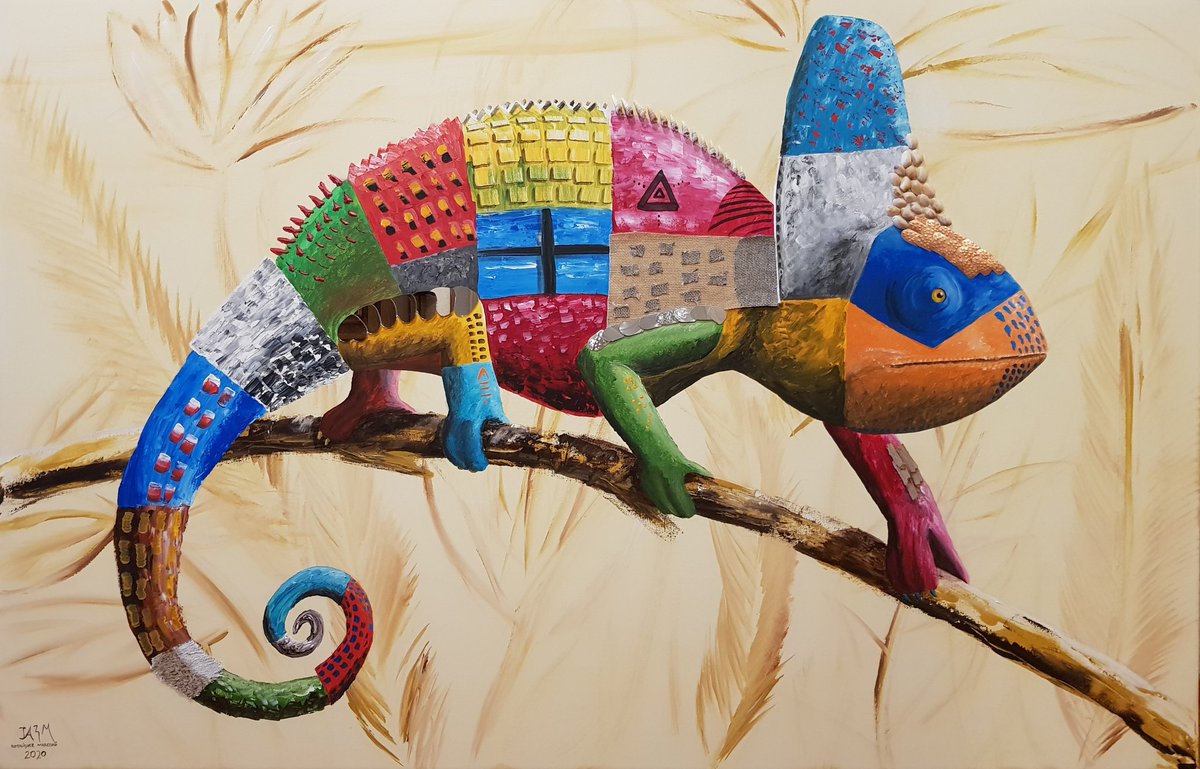#painting #art #pintura #arte #chameleons #camaleon #acrylicpainting #acrilico