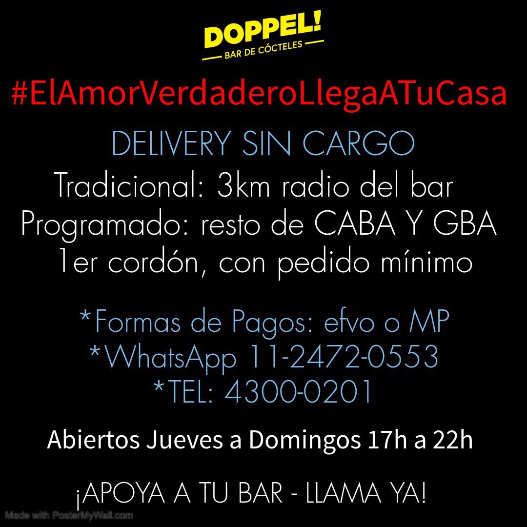 DoppelBar's tweet photo. De la oscuridad pueden salir cosas hermosas... Ahora en Petaca!
Hace tu pedido por whatsapp y #ElAmorVerdaderoLlegaATuCasa
•
#ElPoderDeDoppel
#NadaComoDoppel
•
#BeberExtraordinario
#DondeSiNo
#SoloEnDoppel
•
#BarBarDoppel
#LSV #LaSedVerdadera
•
#DoppelTeam https://t.co/bmhO9IJWzj