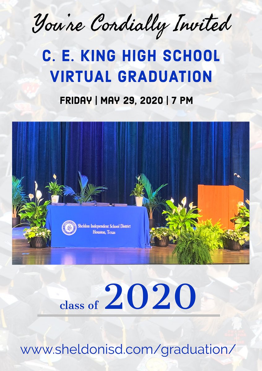 SheldonISD's tweet photo. Please make plans to view our KHS Class of 2020 Virtual Graduation video on Friday, May 29, by visiting: https://t.co/yi5dycZqQo

Also, please don't forget to add the "/" at the end of the URL or the link will not work.

Thank you...and Congratulations Class of 2020! https://t.co/cJwnzN2ivo