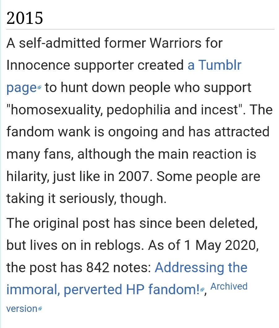  #HoldFancopsAccountableBecause this is what the anti/fanpol movement has grown from: right wing, conservative Christianity that conflates "immoral fiction" with immoral action (interestingly, only sexual "immoral fiction" was targetted, violence and m*rder were left alone)