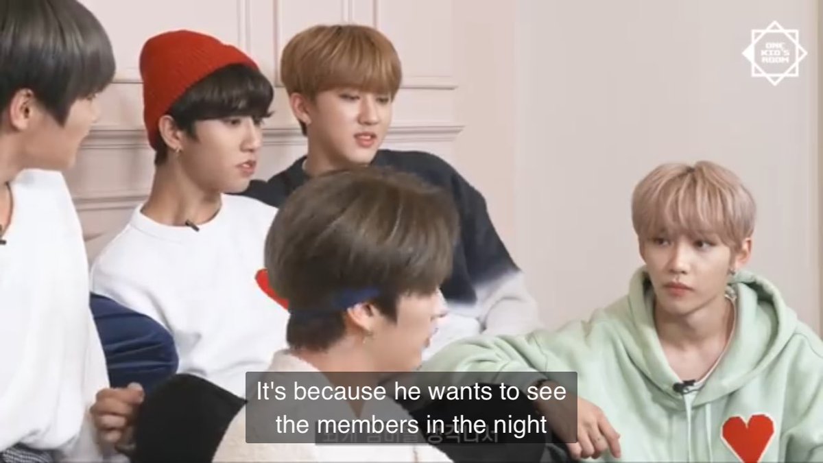 3. his relationship with members: okay, things are about to get emotional!! remember this? they said seungmin goes to their rooms, just to look at them and then leaves and its because he wants to see members in night. he loves them so much its actually making me so sad