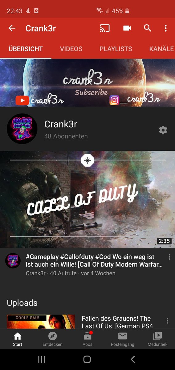 crank3r's tweet photo. Wart ihr schon auf meinem YouTube Kanal.?!😄 Euch erwarten Witzige Let's Plays Coole Kill Gameplays.! 

Sei immer du selbst!☺

https://t.co/iMcxCcuEe3

Teilen erwünscht!❤

#YouTuber #gamers #gamer #Germany https://t.co/tUqtAN3ioX