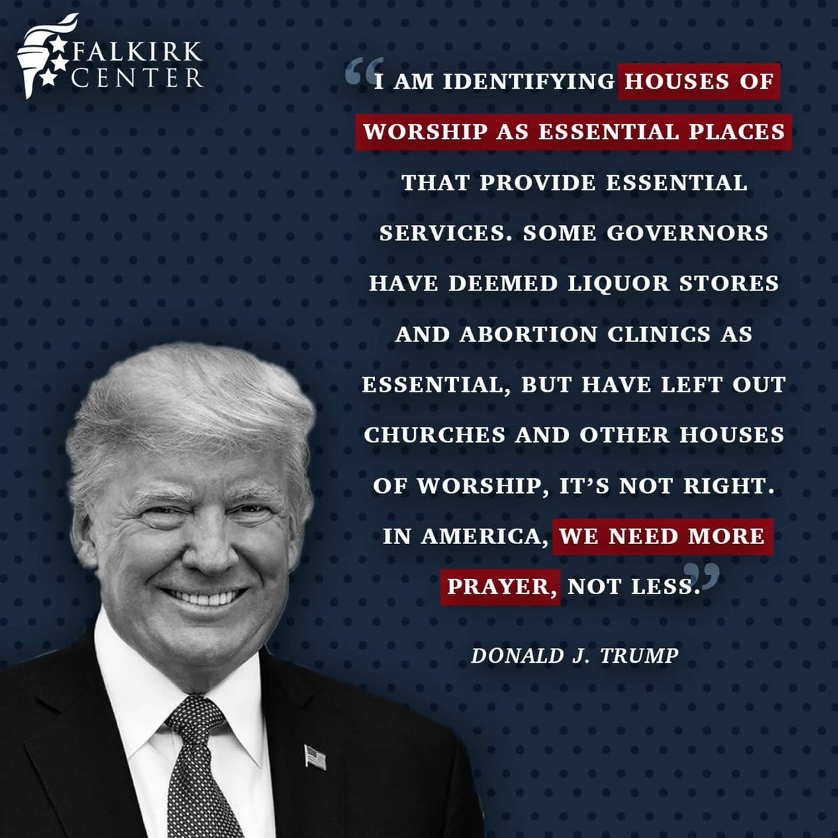 freedomcenterlu's tweet photo. Thank you @realdonaldtrump for unapologetically standing up for the church and religious liberty! The United States needs more Christian leaders who will guard the faith and protect our essential religious liberties. #ChurchIsEssential https://t.co/84RrIbKG9k