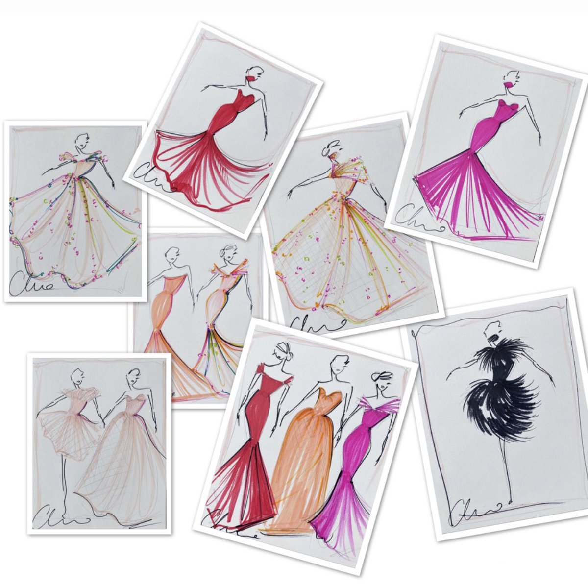 New <a href="/CSiriano/">Christian Siriano</a> original sketches posted on store.christiansiriano.com/category/origi… . Get them before they’re gone! #christiansiriano