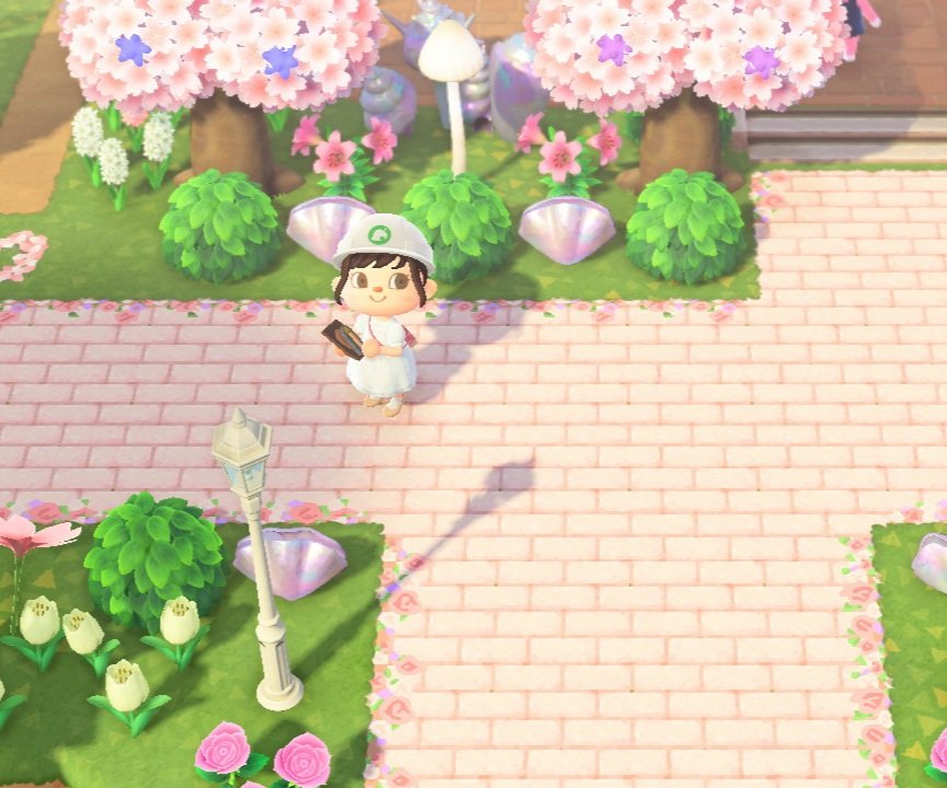 amaya_acnh's tweet photo. Pastel pink brick path with floral border

#マイデザイン #あつ森 #ACNHDesign https://t.co/Ab0cdP8byg