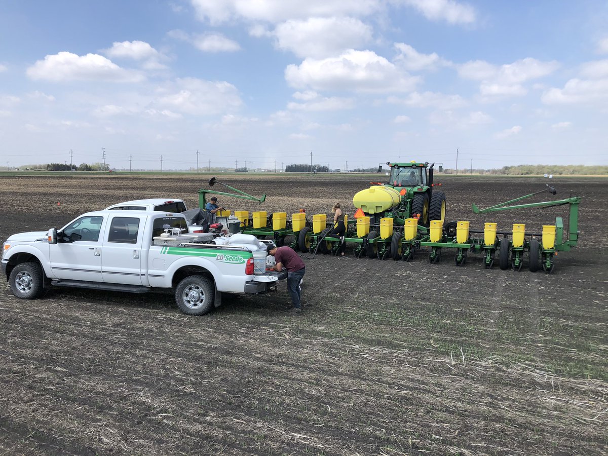 Corn, soybean, wheat and oat trials are wrapped up! Over 50 trials went in at our demo site located 1 mile west of Altona on hwy 201. Feel free to stop by. <a href="/DawsonThiessen/">Dawson Thiessen</a> <a href="/DylanWiebe45/">Dylan Wiebe</a> <a href="/LloydWiebe/">Lloyd Wiebe</a> will gladly take you for a personal (6ft distanced) tour.