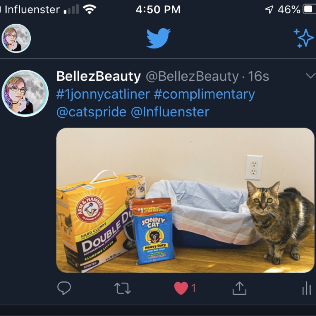 SimplyBeingBell's tweet photo. #1jonnycatliner #complimentary @catspride @Influenster https://t.co/HKo8skox8m