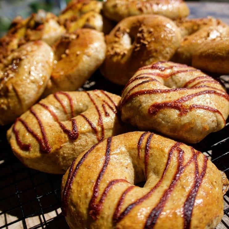 Sourdough Bagels galore tomorrow <a href="/CoventMarket/">Covent Garden Market</a> 
Also on the menu:

Traditional Welsh Cakes
Chocolate Hazelnut Welsh Cakes
Margherita Pizza Welsh Cakes
Danish Cherry Almond Rice Pudding
Sour Cream Rhubarb Pie (preorders only at welshbaker.ca)

#shop519
#supportlocal