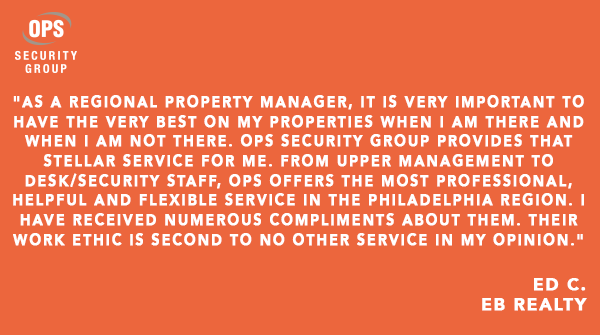 OPSProtect's tweet photo. Our clients tend to be the types of businesses that offer exceptional service. We are so grateful to extend that service to their tenants and residents, even when they can't be on site. #opssecuritygroup #customerreviews #security #realestate #gratitude https://t.co/B6efjLsyyV