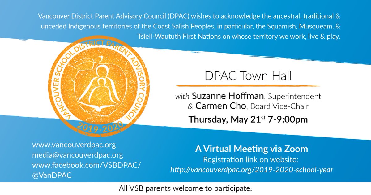 “We have spent some time talking to our principals, asking them to think about the physical space within their schools.” –  #VSB39 superintendent, Suzanne Hoffman. S/O to  @VanDPAC for their virtual Q&A townhall last night. Watch the live stream:  https://drive.google.com/file/d/1lhFLbgLTE2zjlCBjB8vI8LG0AqQCqjM2/view 9/10