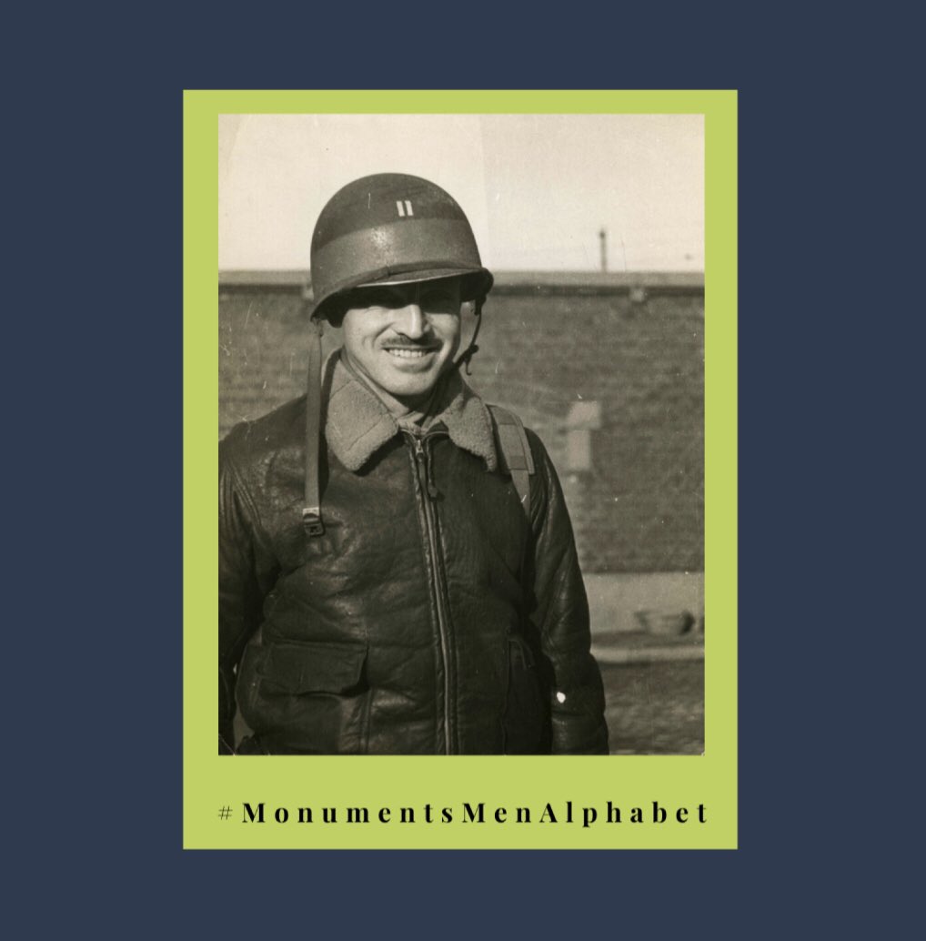 MonumentsMWfnd's tweet photo. #MonumentsMenAlphabet 
◄ “S” for “Stout” ► 
“[George Stout] was the greatest war hero of all time — he actually saved all the art that everybody else talked about.” (Monuments Man Lincoln Kirstein). Check our Instagram to read all about this hero! https://t.co/wSP6e8PnUZ