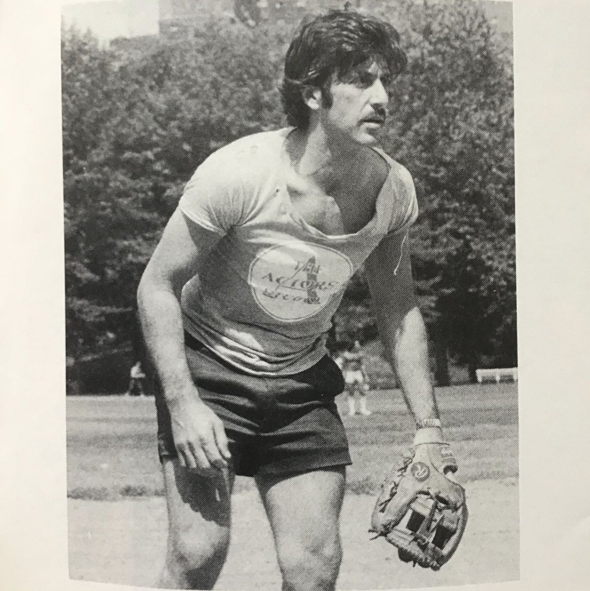 It’s been a long week, so we all deserve this photo of Al Pacino playing 3rd base for The Actors Studio softball team.