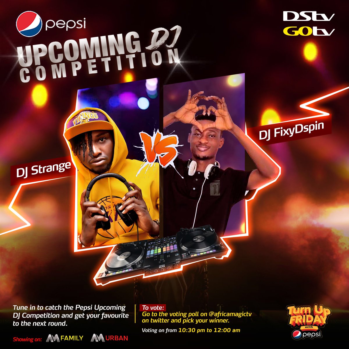 DStvNg's tweet photo. DJ face-off now on!🎧😁🎵💣

#AMTurnUpFriday https://t.co/1KzslFkMNT