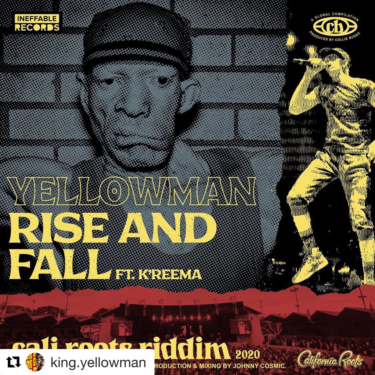 The wait is over so excited for this. 
#repost Listen here, and take care! Out now! “Rise and Fall”, with <a href="/_k_reema/">Kareema</a> on #CalirootsRiddim. Produced by @realcolliebuddz and <a href="/johnnycosmic/">Johnny Cosmic</a> for @ineffablerecords!
 Check story for link 👆🏼 ffm.to/calirootsriddim