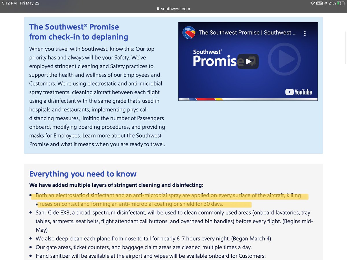 mydogterp's tweet photo. @SouthwestAir How can you claim your disinfectant treatment will last 30 days when the EPA explicitly states there is no data to support that treatment’s efficacy. 
https://t.co/j7ov6zMT1H https://t.co/lAa9gffwjo
