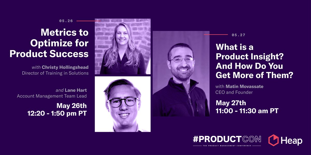 heap's tweet photo. Join Heap, @productschool,  and other #product leaders from across industries at #ProductCon next week! 

Get your ticket to the largest #prodmgmt conference series in the world here 👉 https://t.co/dkUcGtwcVa https://t.co/3ptqXqwFVD