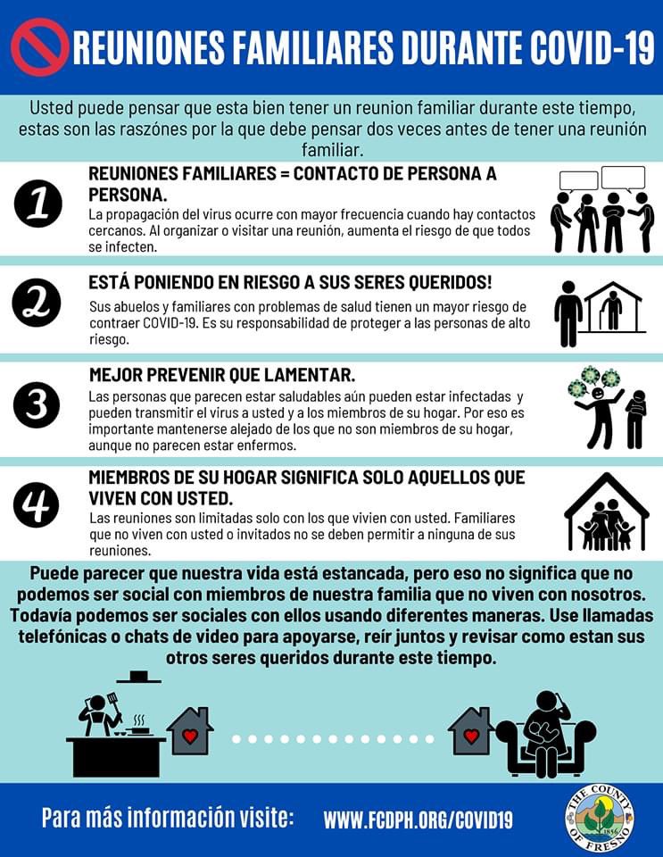 FresnoMaderaCoC's tweet photo. As the #MemorialDay weekend approaches, we would like to share these informative graphics provided by @FresnoCountyCA regarding the importance of maintaining social distancing &amp; visiting with family virtually for the safety of ourselves, our loved ones &amp; our communities. https://t.co/S2JBvHZTp5