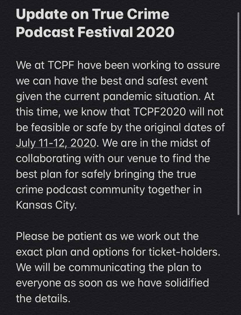 True Crime Podcast Festival tweet media
