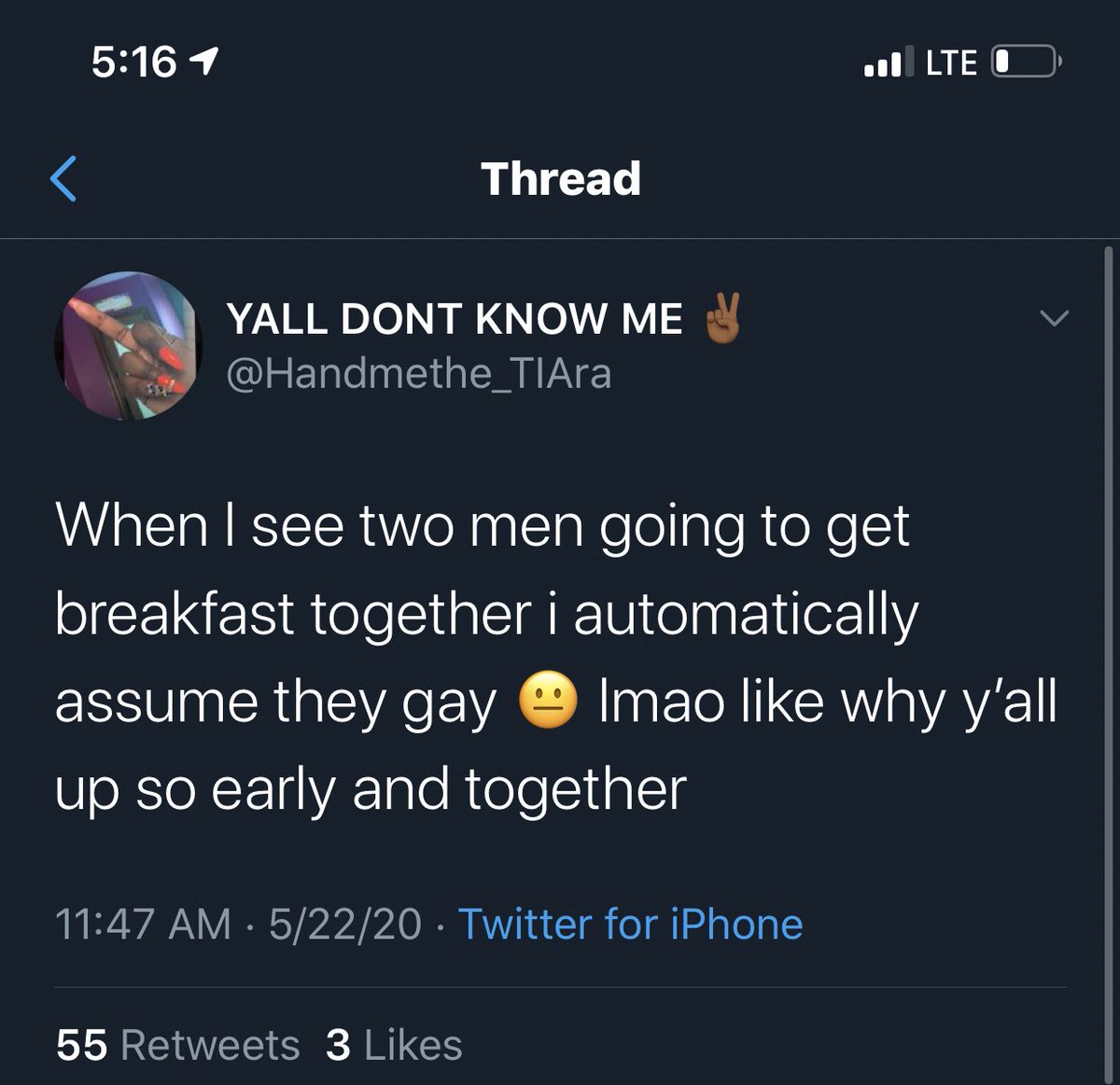 The most important meal of the day is GAY if you partake with another man.