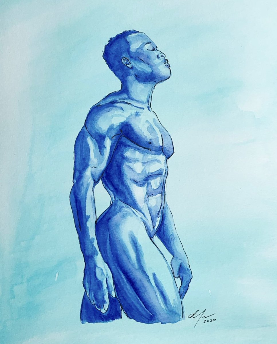 cdotjinx's tweet photo. Nude, Blue
#watercolor
#ink
#coloredpencil
#quarantinecollection
#fineartfridays
Since weโve all had so much time on our hands I got back into my artwork. Stay Safe,Stay Busy ๐ค https://t.co/EAMd0no5A6