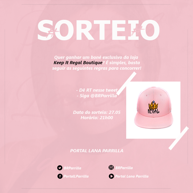 BRParrilla's tweet photo. SORTEIO: Quer ganhar um boné exclusivo da Keep It Regal Boutique? É simples, basta dá RT nesse tweet e seguir nosso perfil! https://t.co/C7gpPVm1I5