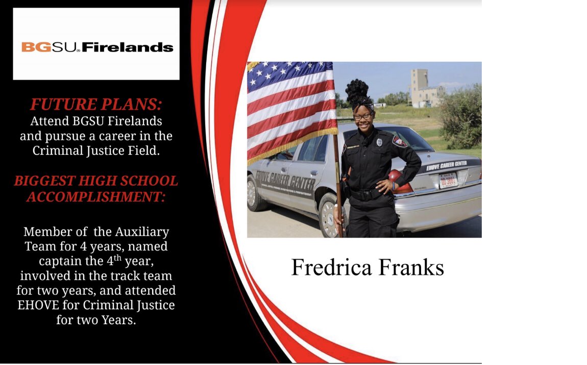 We are excited to celebrate PHS seniors!  Senior s/o today (5/22/20) is Fredrica Franks.  Fredrica plans to attend <a href="/BGSUFirelands/">BGSU Firelands</a> in the fall and major in Criminal Justice.  Congrats Fredrica!  #PerkinsPride🏴‍☠️ #SeniorShoutOut <a href="/2020CLASSPHS/">Perkins Seniors</a>