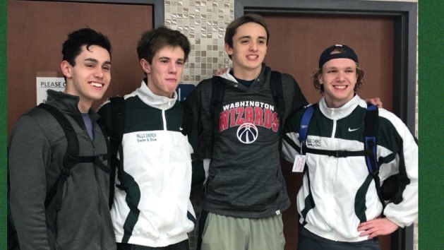 WoodleyPool's tweet photo. Congrats to our Woodley Swim Team Seniors; Austin, John, Jason and Aaron! We are so proud of you. Class of 2020 @swimNVSL @WoodleyPool #warriorsforlife https://t.co/nnNXO0be7I