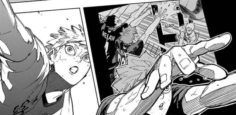 [finally got time to organize my thoughts about the hoshiumi-centric chapter]the saying the "the obstacle is the way" and why I think that this message in particular is the central theme of Haikyuu chapter 393, a thread: (+)