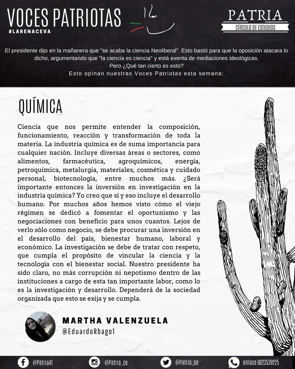 patria4t's tweet photo. El presidente dijo en la mañanera que "se acaba la ciencia Neoliberal". Esto bastó para que la oposición atacara lo dicho, argumentando que "la ciencia es ciencia" y está exenta de mediaciones ideológicas.
Pero ¿Qué tan cierto es esto?
Esto opinan nuestras Voces P esta semana: https://t.co/GgehX4gCi7